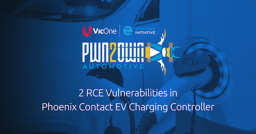 From Pwn2Own Automotive: 2 RCE Vulnerabilities in the Phoenix Contact CHARX SEC-3100 EV Charging Controller